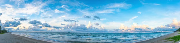 Panorama Obraz Pláže Slunečného Dne Pláži Mae Pim Chakphong Pae — Stock fotografie