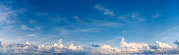Imagem Panorâmica Céu Azul Nuvem Branca Dia Para Uso Segundo — Fotografia de Stock
