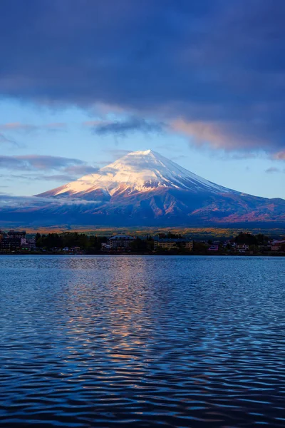 Image Mountain Fuji Lake Kawaguchi Kawaguchiko Prefecture Japan Morning Time — Stock Photo, Image
