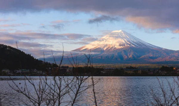 Image Mountain Fuji Lake Kawaguchi Kawaguchiko Prefecture Japan Morning Time — Stock Photo, Image