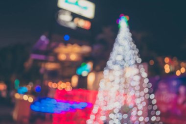 noel zamanında sokak ışığından bokeh.