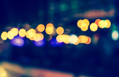  gece restoran veya kafenin bulanık görüntüsü.