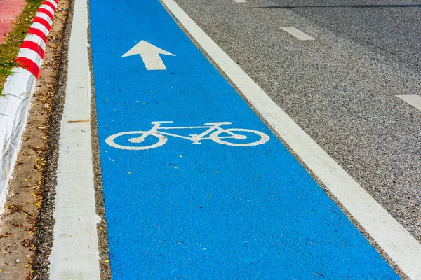   asfalt yol ve yeni bisiklet yolu.