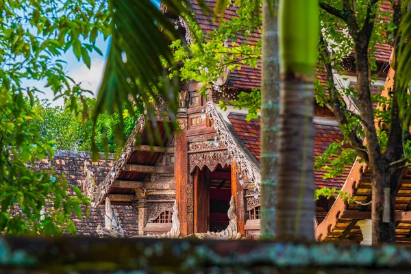 Wat Ton Kain, Antiguo templo de madera . — Foto de Stock