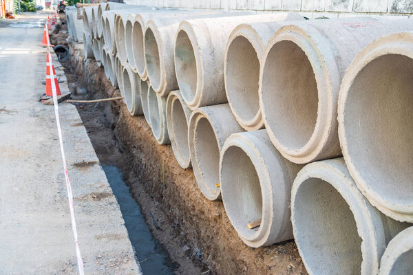 image of construction site drain.