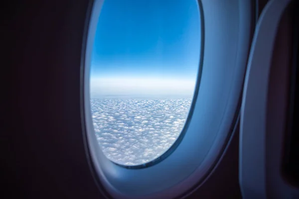 View from plane window to see the sky. — Stock Photo, Image