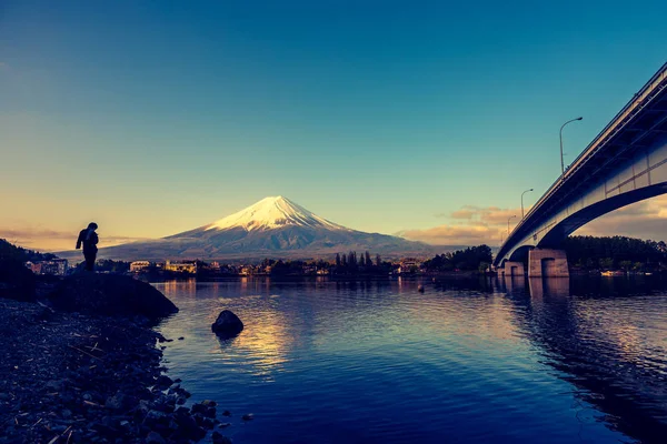 Image of Mountain Fuji and Lake Kawaguchi . — Stock Photo, Image