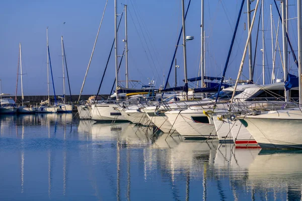 Yacht Club Morning Mediterranean Coast Hight Quality Photo — Stock Photo, Image