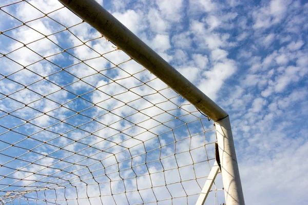 Gol Fútbol Del Estadio Aire Libre —  Fotos de Stock