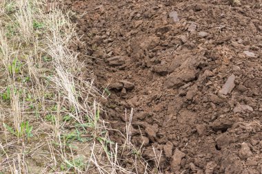 bahar çiftlik sürülmüş alan