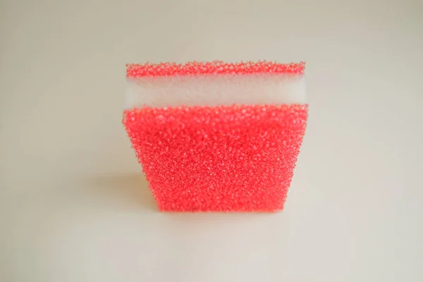 Soft sponge for washing and cleaning in bright color — Stock Photo, Image