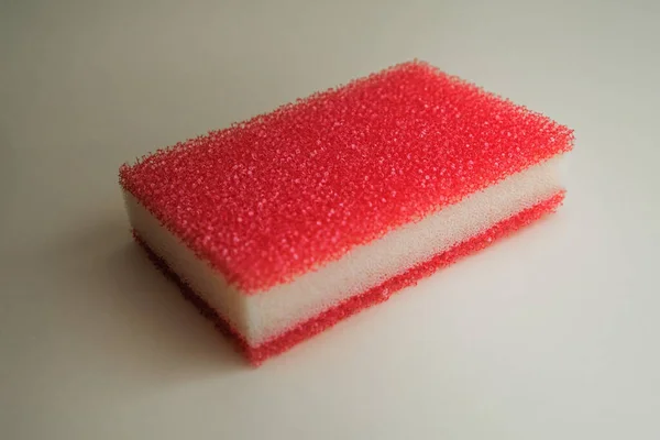 Soft sponge for washing and cleaning in bright color — Stock Photo, Image