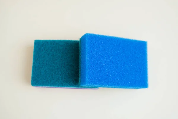 Sponges for washing and cleaning in bright color — Stock Photo, Image