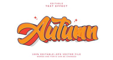 Düzenlenebilir metin biçimi efekti - Sonbahar metin biçimi teması. projeniz için