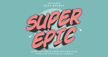Düzenlenebilir metin biçimi efekti - Süper Epic metin biçimi teması. projeniz için