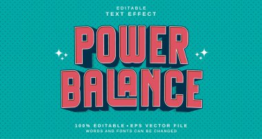 Düzenlenebilir metin biçimi efekti - Güç Dengesi metin biçimi teması. projeniz için