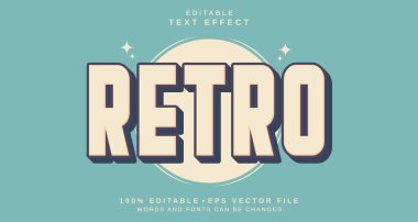 Düzenlenebilir metin biçimi efekti - Retro metin biçimi teması. projeniz için
