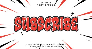 Düzenlenebilir metin biçimi efekti - Metin biçimi temasını abone edin. projeniz için