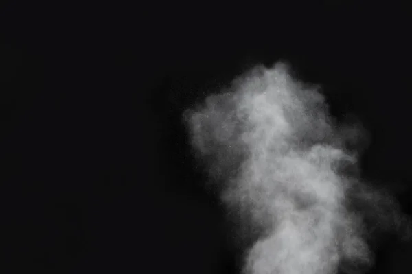 Fehér Füst Fekete Háttérrel Füstkép — Stock Fotó