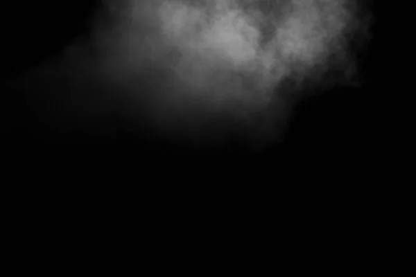 Vapor Blanco Abstracto Humo Forma Nube Sobre Fondo Negro Espacio —  Fotos de Stock