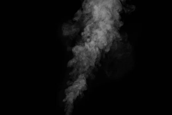 White Smoke Isolated Black Background Smoke Stock Image — Stock Photo, Image