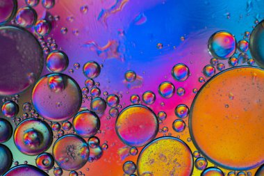 Soyut renkli kabarcıklar. Renk çemberli bayram yumuşak arkaplanı.