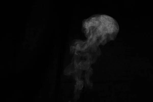 Abgebildeter Rauch Auf Dunklem Hintergrund Abstrakter Hintergrund Gestaltungselement Zur Überlagerung — Stockfoto
