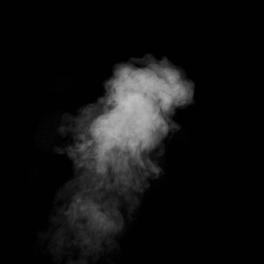 Karanlık bir arka planda duman gördüm. Resimlerde üst üste koymak için soyut arkaplan, tasarım ögesi.