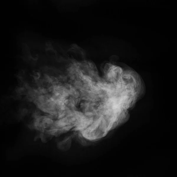 黒い背景に煙の断片 写真のオーバーレイのための抽象的な背景 デザイン要素 — ストック写真