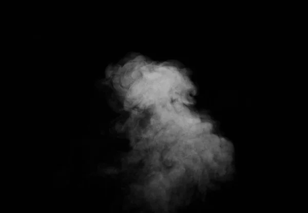 Bílý Kouř Černém Pozadí Počítal Jsem Kouřem Tmavém Pozadí Abstraktní — Stock fotografie