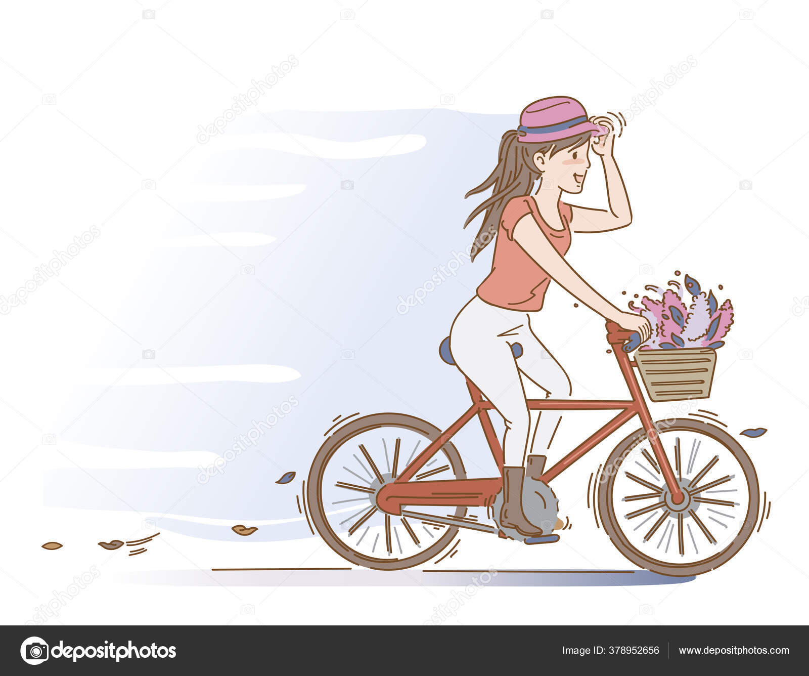 Women Cycling Women Cycling Female Riding Bicycle Park Street Evening Stock  Vector Image by ©ann131313 #378952656