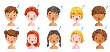 Şok olmuş Çocuklar yüz ifadesi.