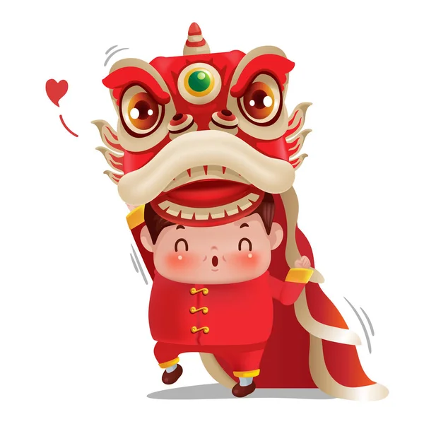 Nouvel Chinois Carte Vœux Traditionnelle Avec Feux Artifice Décoration Asiatique — Image vectorielle