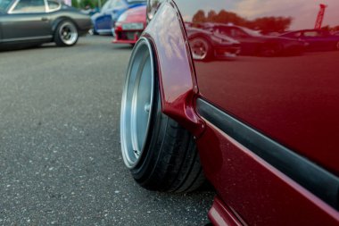 Moskova, Rusya - 23 Haziran 2018: Japandays Festivali Japonya otomobil - seri ve özelleştirilmiş kas araba ile