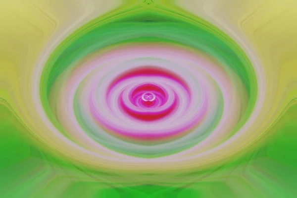 Illustration Pink Green Fibers Curves Abstract Circular Circular Motion Abstract — Stock Photo, Image