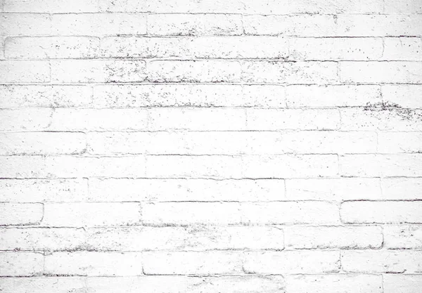 抽象风化纹理染色旧粉刷 现代白色老式砖墙纹理背景复古白色洗涤旧砖墙表面瘦削破旧的背景 — 图库照片