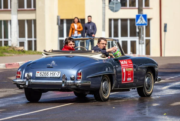 Minsk Biélorussie 2016 Autrefois Compétition Véhicules Anciens Rouleau Bleu Collectionner — Photo