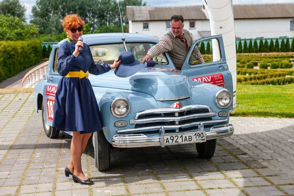 Minsk Biélorussie 2016 Autrefois Exposition Compétition Voitures Anciennes Voiture Soviétique — Photo