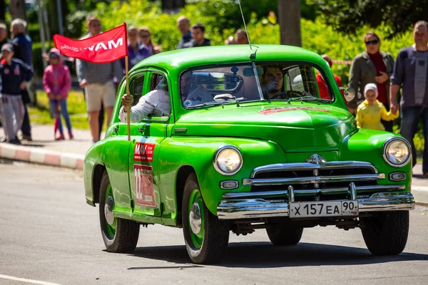 Minsk Bielorrússia 2016 Oldtimeramente Exposição Competição Carros Antigos Carro Soviético — Fotografia de Stock