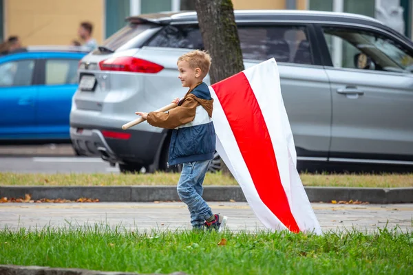 Мінськ Білорусь 2020 Народ Протестує Після Президентських Виборів Проти Режиму — стокове фото
