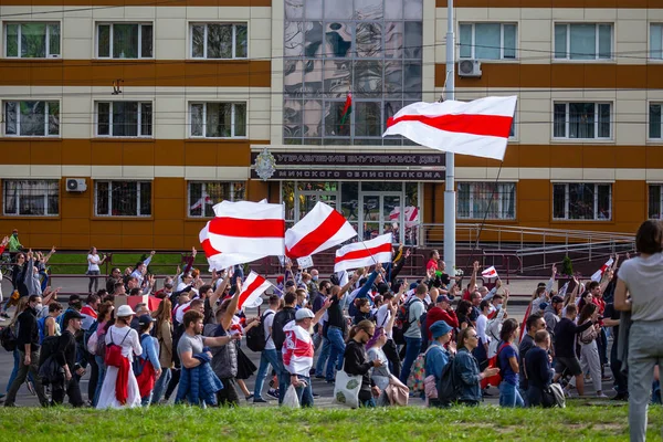 Minsk Belarus September 2020 和平抗议镇压 暴力和总统选举结果 — 图库照片