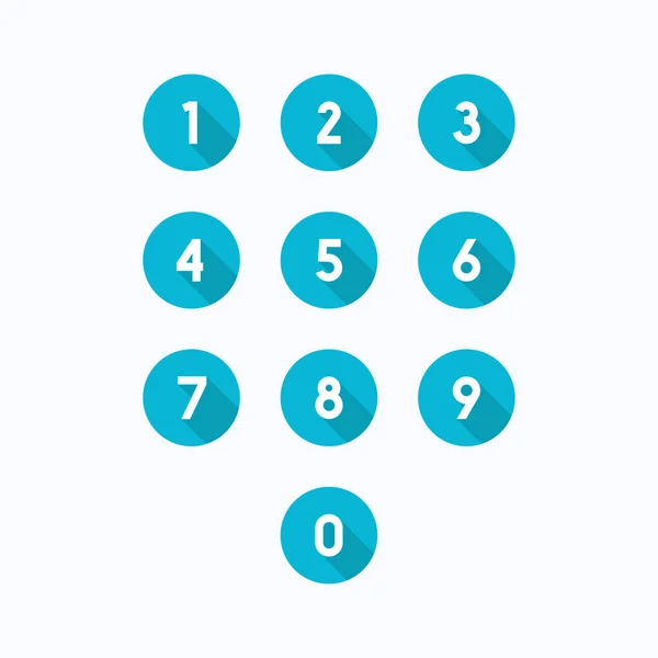 0-9 kümesi sayısı simgeler. Vektör çizim