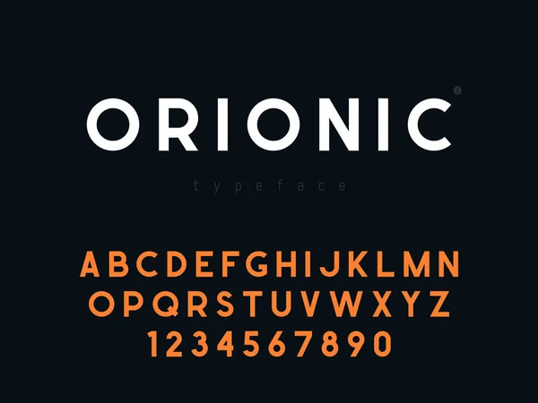 Vektör latin büyük harf Alfabe harf ve rakam