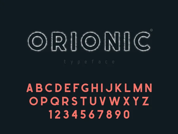 Vektör latin büyük harf Alfabe harf ve rakam