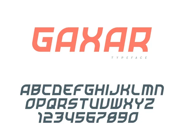 Latin alfabesi harfleri ve numaraları. Soyut yazı tipi. Vektör çizimi