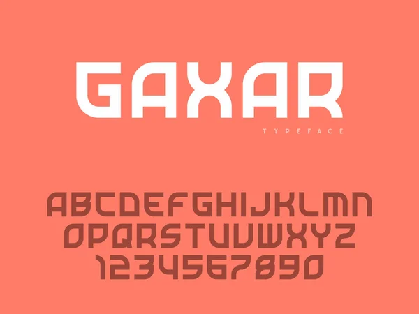 Latin alfabesi harfleri ve numaraları. Soyut yazı tipi. Vektör çizimi