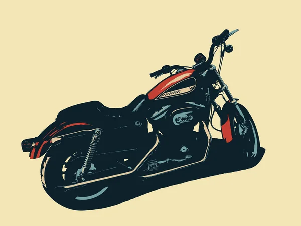 Motocicleta Clásica Aislada Ilustración Vectorial — Vector de stock