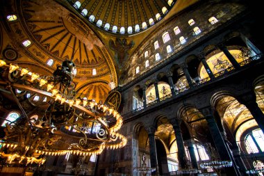 Ayasofya 'nın içinde, Türkiye. İstanbul 'un en önemli simgelerinden biri. Ayasofya ya da Ayasofya 'nın antik madalyası