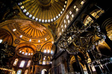 Ayasofya 'nın içinde, Türkiye. İstanbul 'un en önemli simgelerinden biri. Ayasofya ya da Ayasofya 'nın antik madalyası.