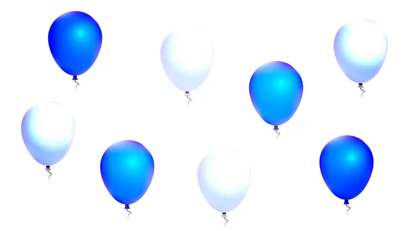 蓝色和白色球 矢量艺术插图 — 图库矢量图片